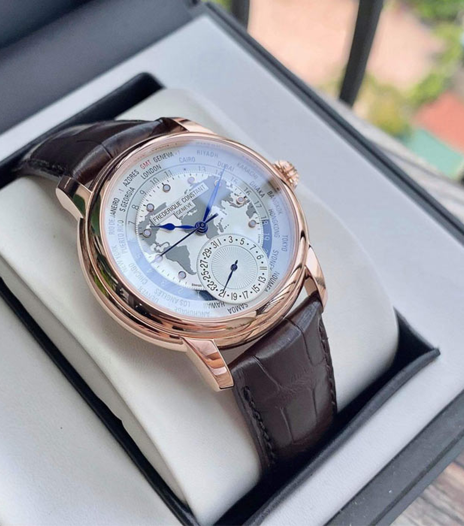 فردریک کنستانت مردانه دست ساز WORLD TIME مدل FC-718WM4H4