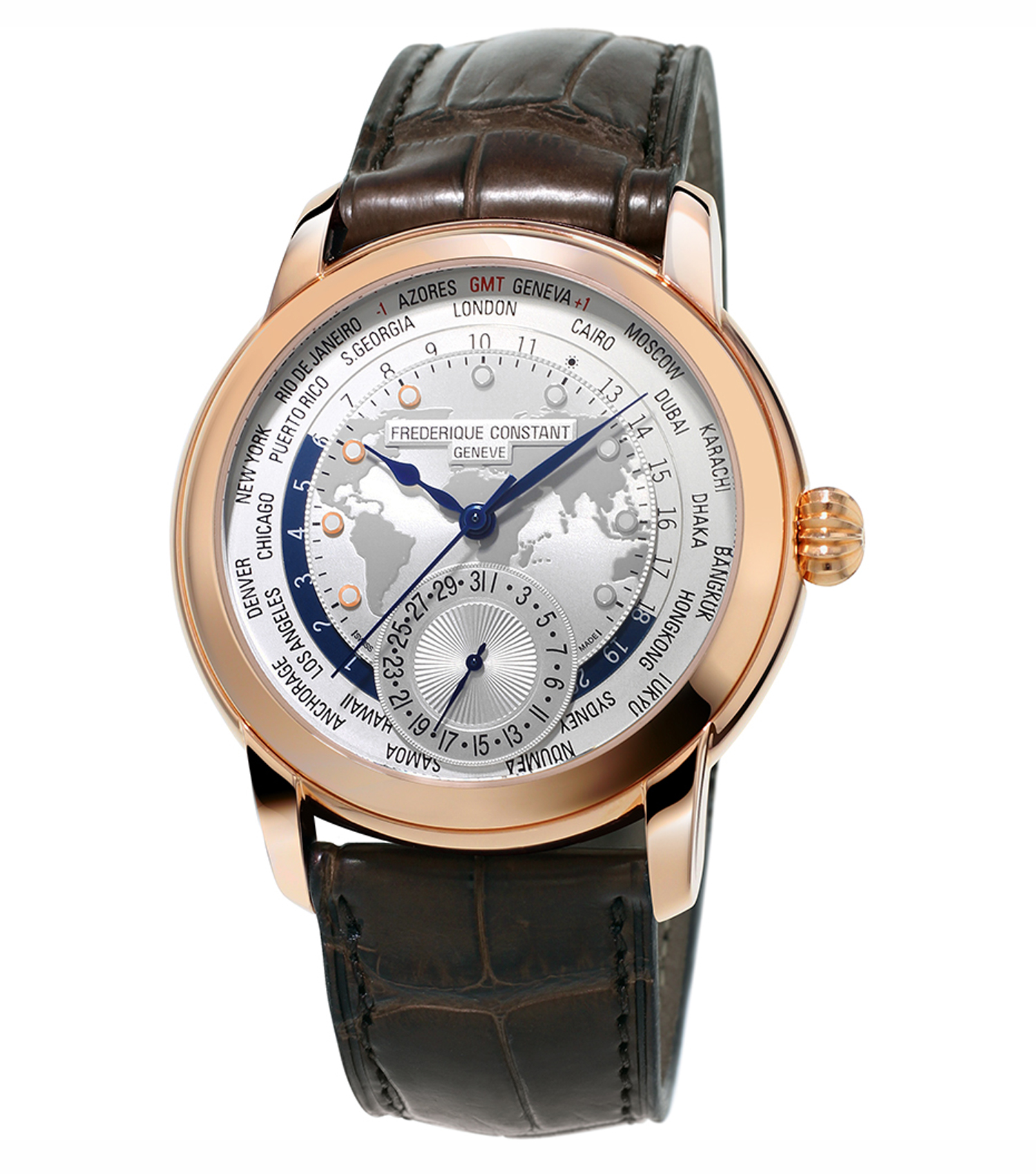 فردریک کنستانت مردانه دست ساز WORLD TIME مدل FC-718WM4H4
