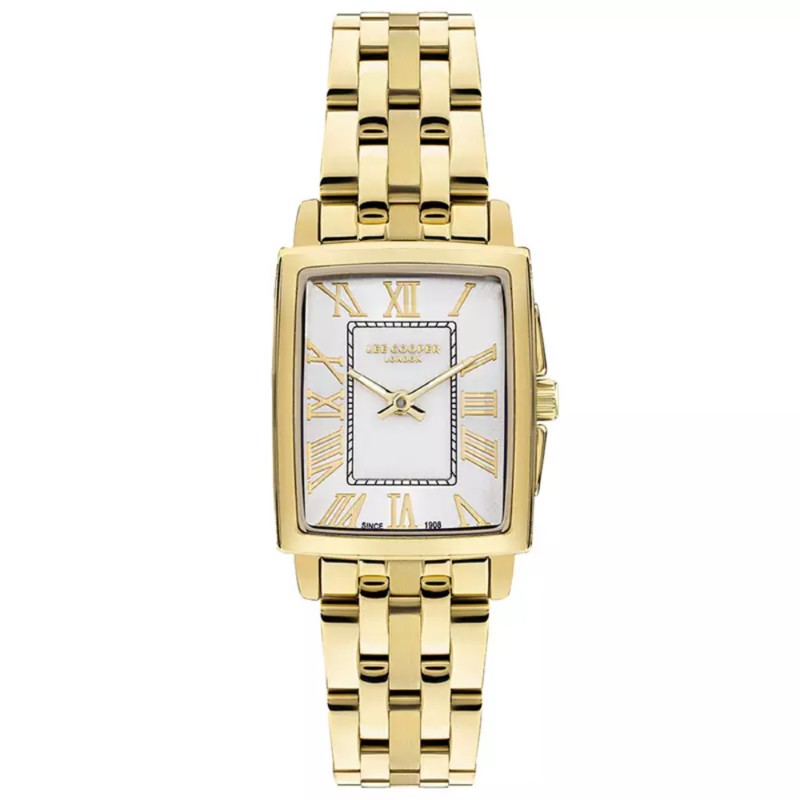 ساعت مچی لی کوپر مدل LC07940.130 — Lee Cooper Gold Silver Dial – زنانه