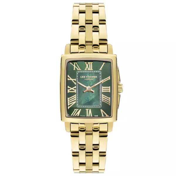 ساعت مچی لی کوپر مدل LC07940.170 — Lee Cooper Dark Green Gold – زنانه
