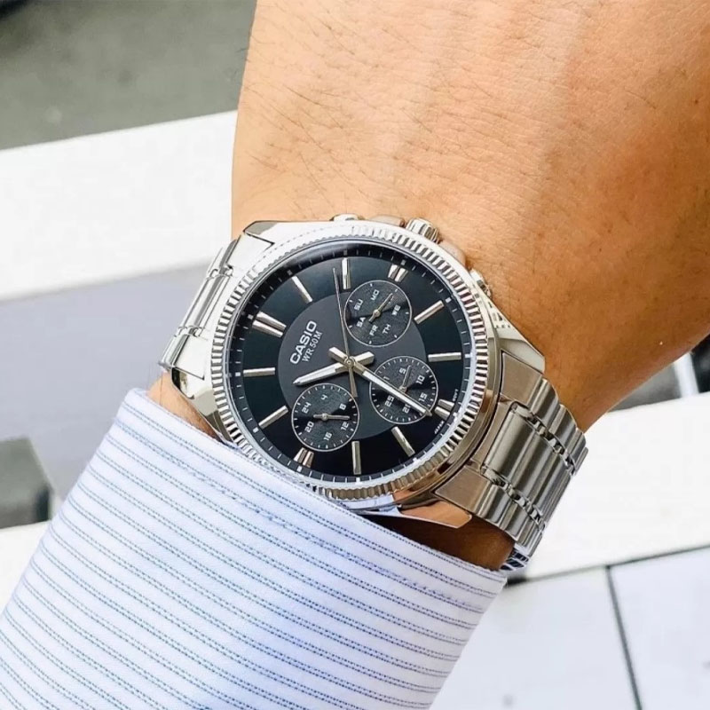 ساعت کاسیو CASIO مردانه مدل MTP-1375D-1AVDF